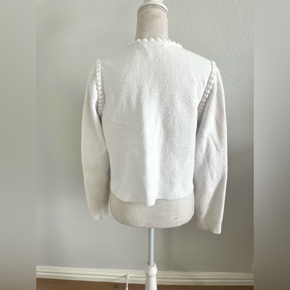 J. Crew White Textured Blazer with Gold Buttons - Picture 2 of 5